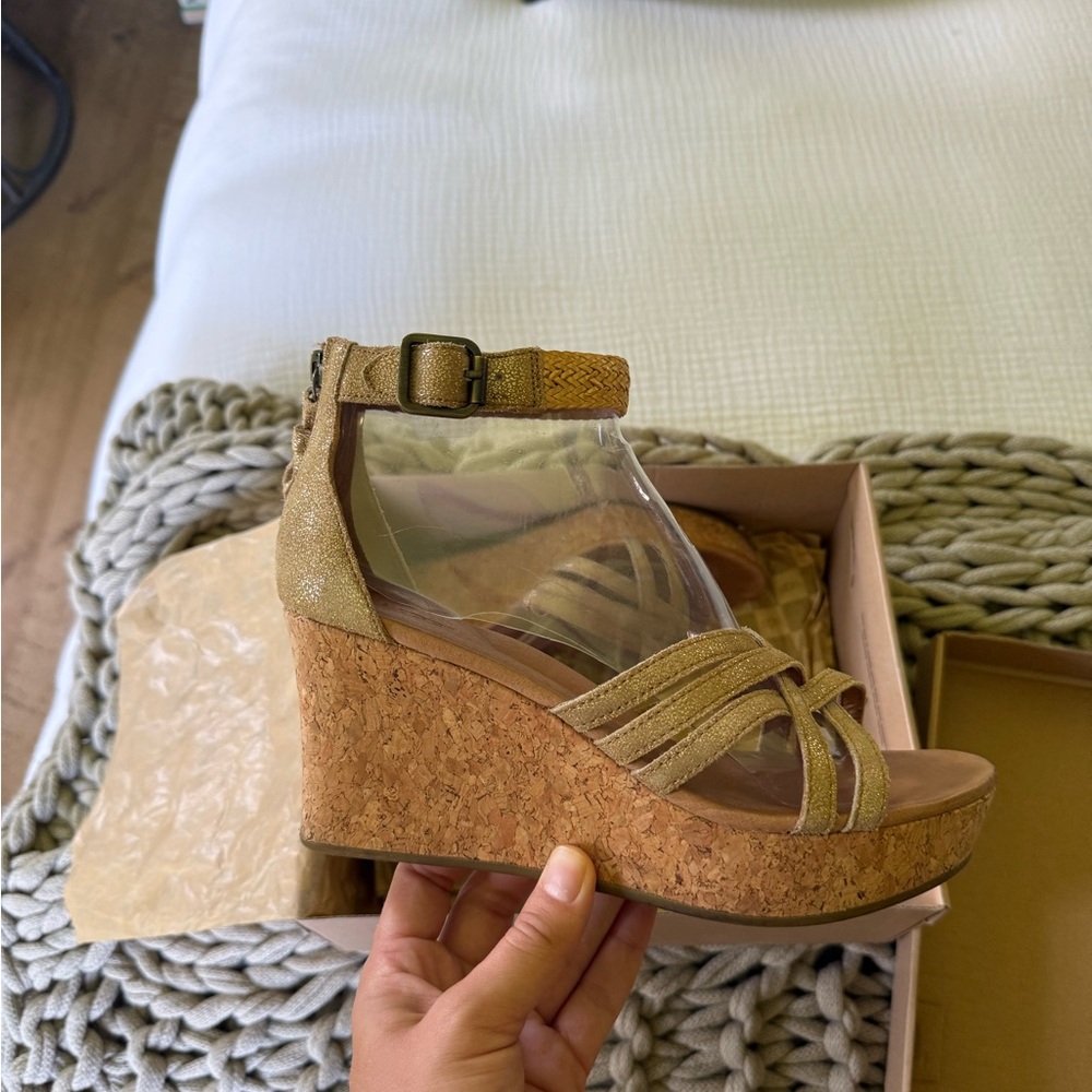 UGG Tan Wedge Sandals